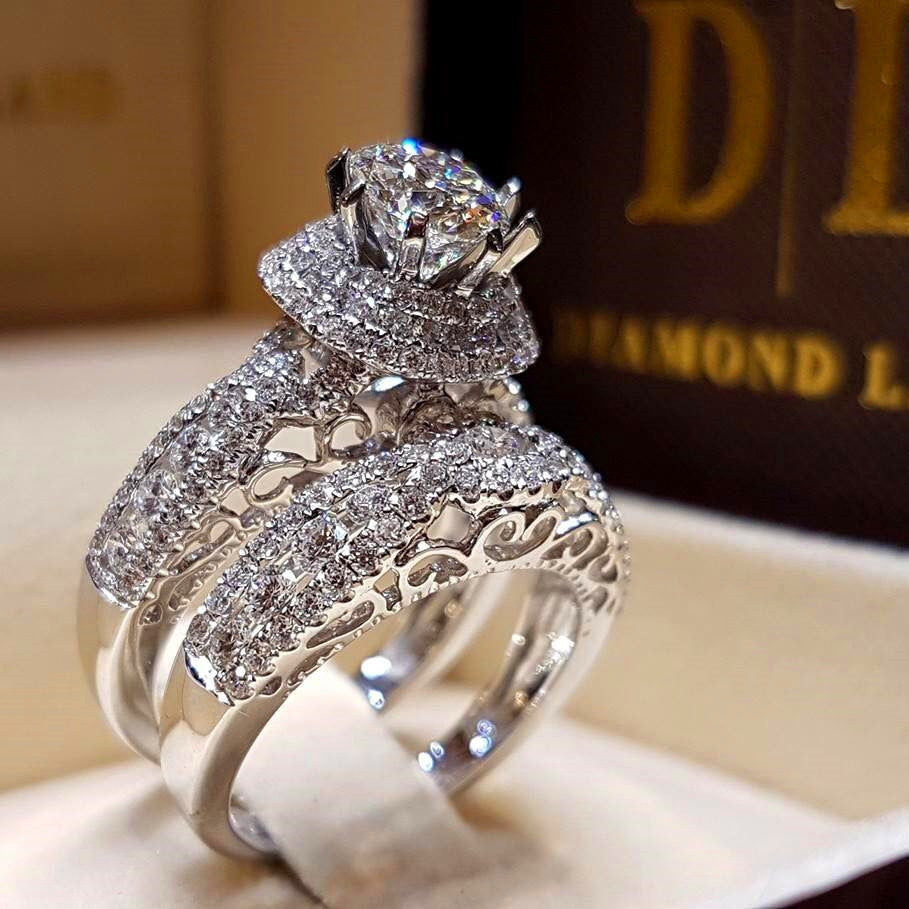 Vintage Art Deco Ring - Baguette Crown Cluster Engagement Ring – ARTEMER