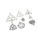 Maxbell 48Pcs Celtic Knot Charms Connector DIY Pendants Earrings for Jewelry Making