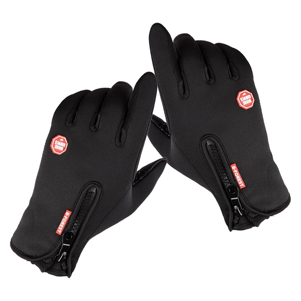 Maxbell  Men's Bike Gloves Thermal Warm Motorcycle Glove Touch Screen Ski Mitten XL