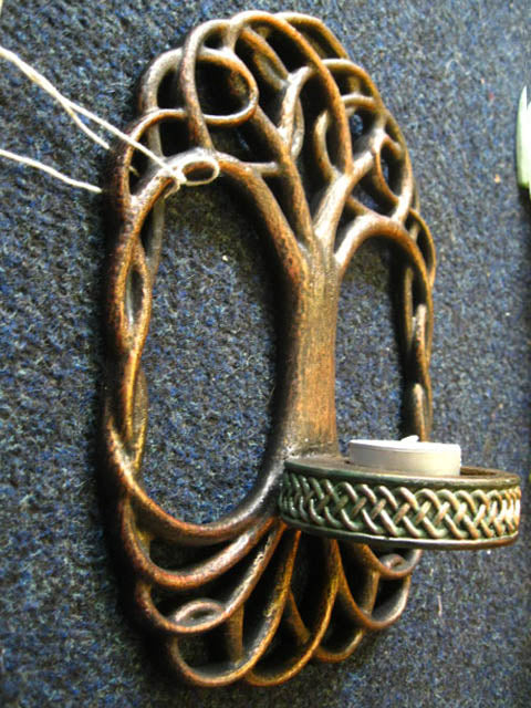 TREE OF LIFE CANDLE Tealight HOLDER WALL Sconce PAGAN Wiccan CELTIC