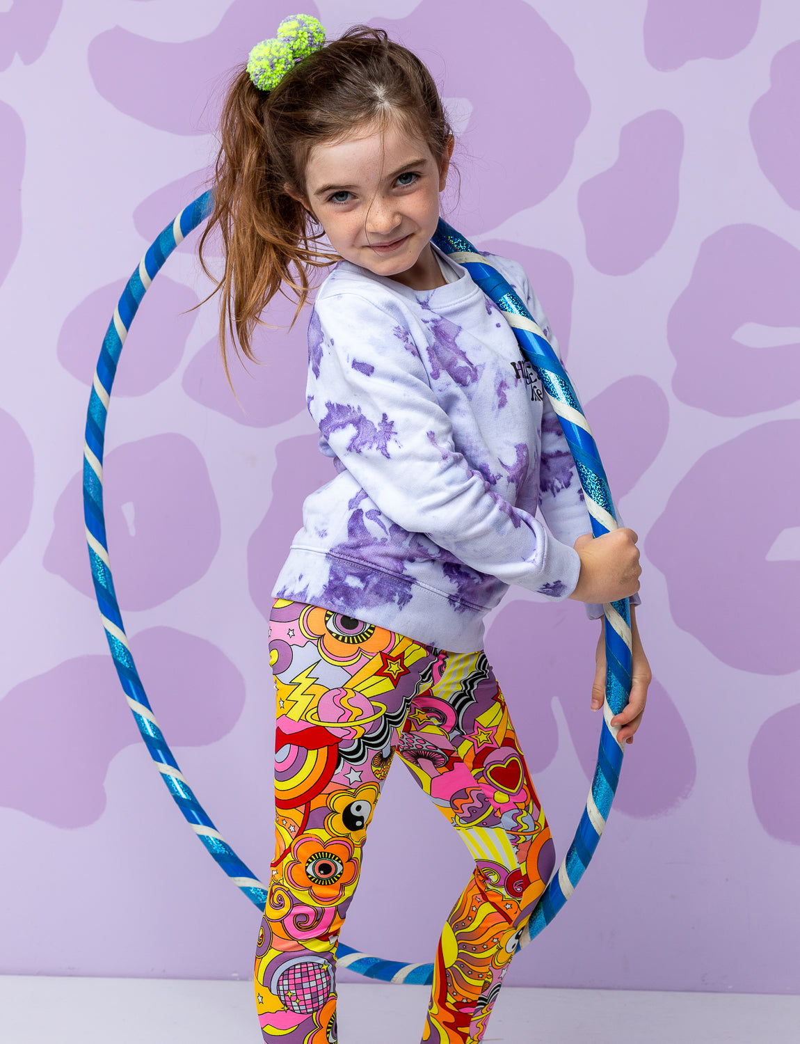 Kids / Girls Cute Rainbow Multi Unicorn Stars Print Leggings Size