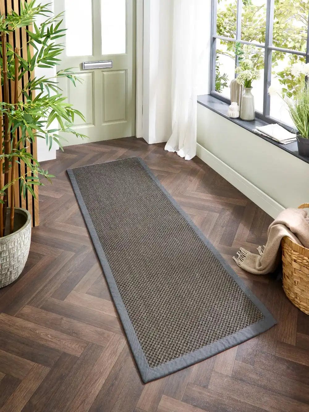 Origins Sisal Dark Grey with Grey Border