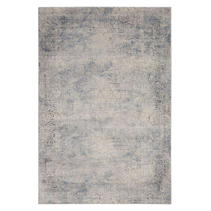 Rustic Textures RUS09 Ivory Light Blue — Woven