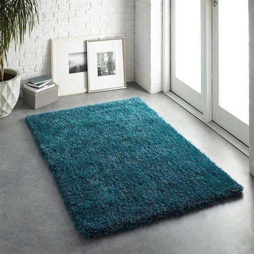 Better Trends Granada Collection 20 in. x 60 in. Blue 100% Cotton Runner Bath Rug