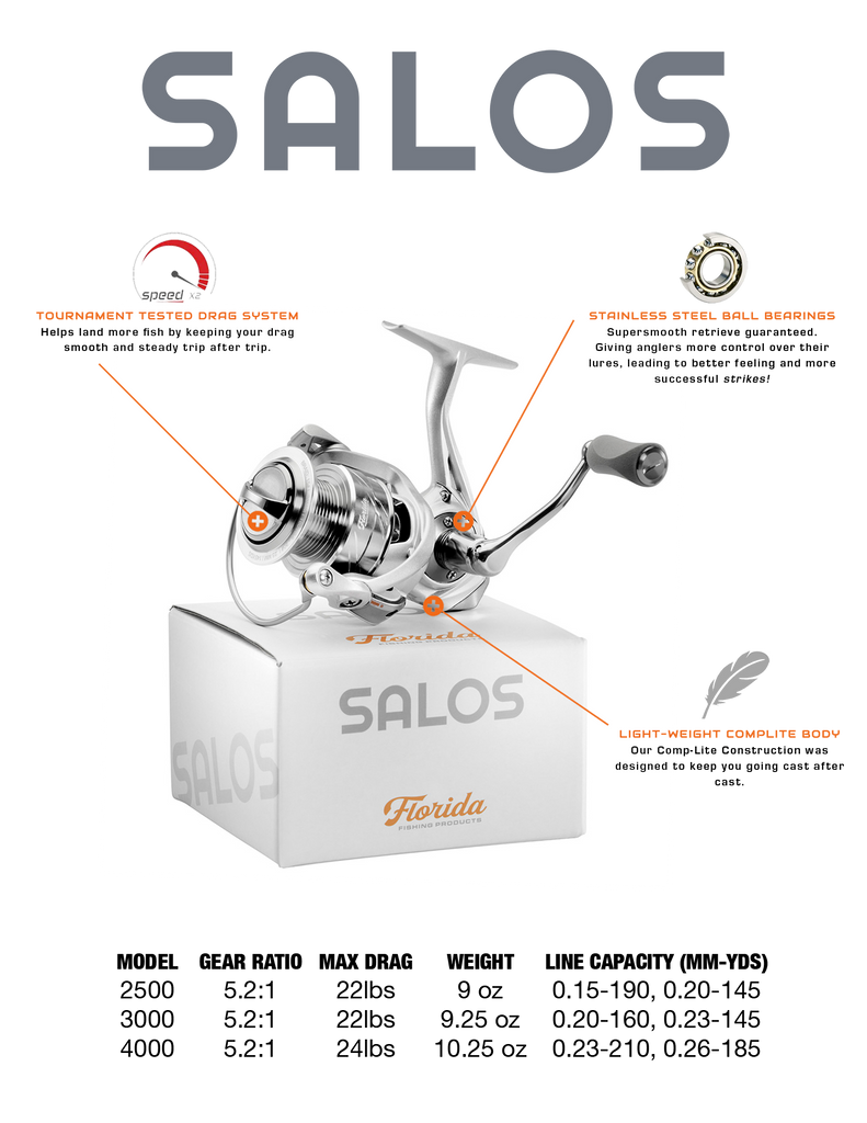 Florida Fishing Products - Salos 3000 Spinning Reel - Brothers Outdoors LLC