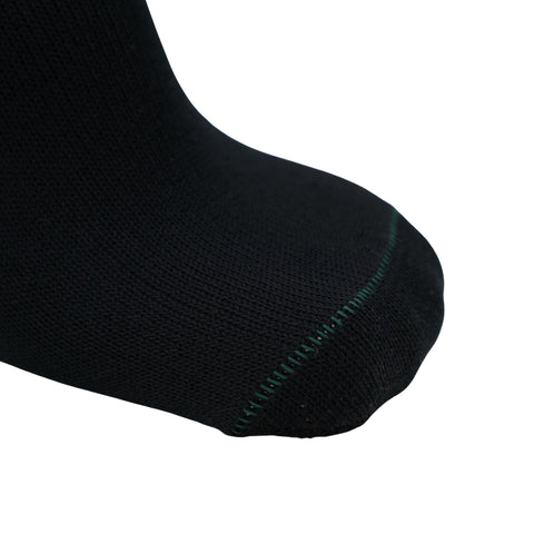 Close up on toe seam of Softstep Diabetic Active Socks by Foundation in Black