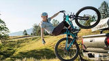 Woman riding a Trek mountain bike.