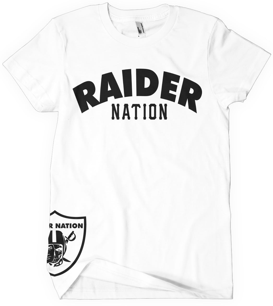 KIDS RAIDER NATION WHITE T-SHIRT (NEW 