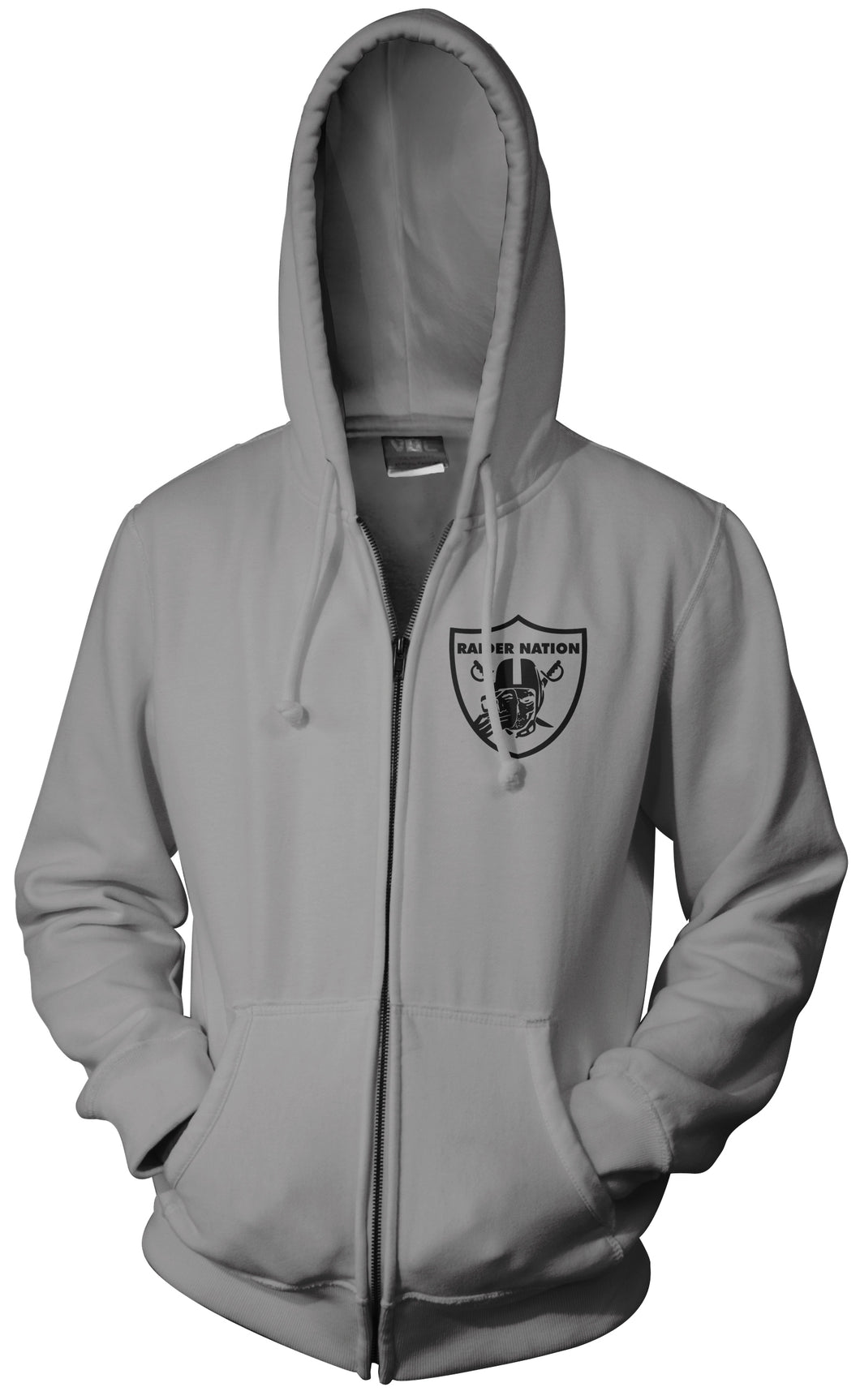 RAIDER NATION SILVER \u0026 BLACK ZIP UP 