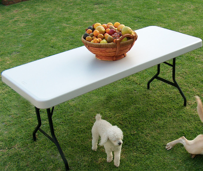 Paquete de 10 mesas plegables redondas de plástico blanco granito de 5 pies  (60 pulgadas), mesa de fiesta plegable redonda comercial plegable mesa de