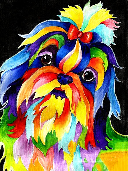 shih tzu paint by numbers