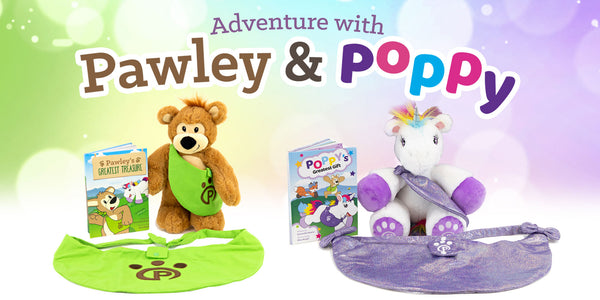 plush teddy bear and plush unicorn adventure sets