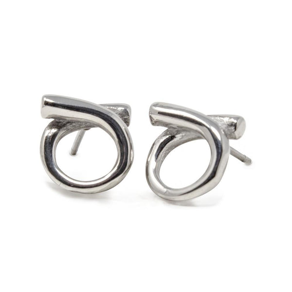 Stainless Steel Bypass Post Earrings