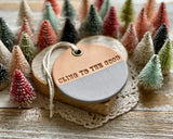 CLING TO THE GOOD leather ornament (matte grey)
