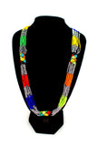 The Rainbow Nation is a beautifully handcrafted longer beaded necklace.