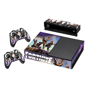 fortnite vinyl decal protective skin cover sticker for xbox one console and 2 controllers - fortnite xbox kinect