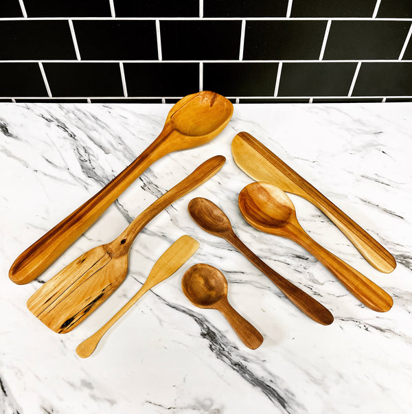 Buy Hand Crafted Wood Burned Danish Dough Whisk And Stoneware Spoon Rest  Set, made to order from CROWN STUDIO