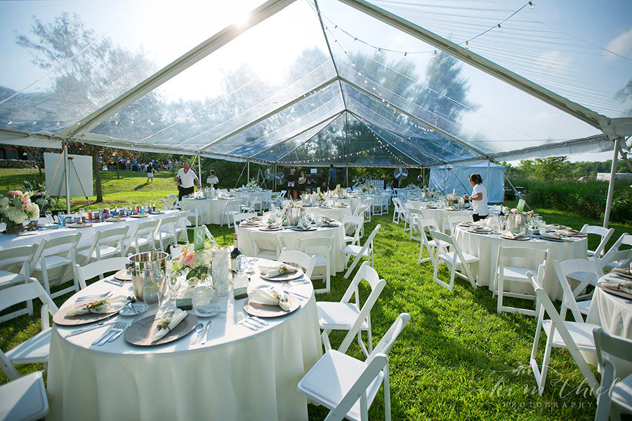 clear tent with natural lighting