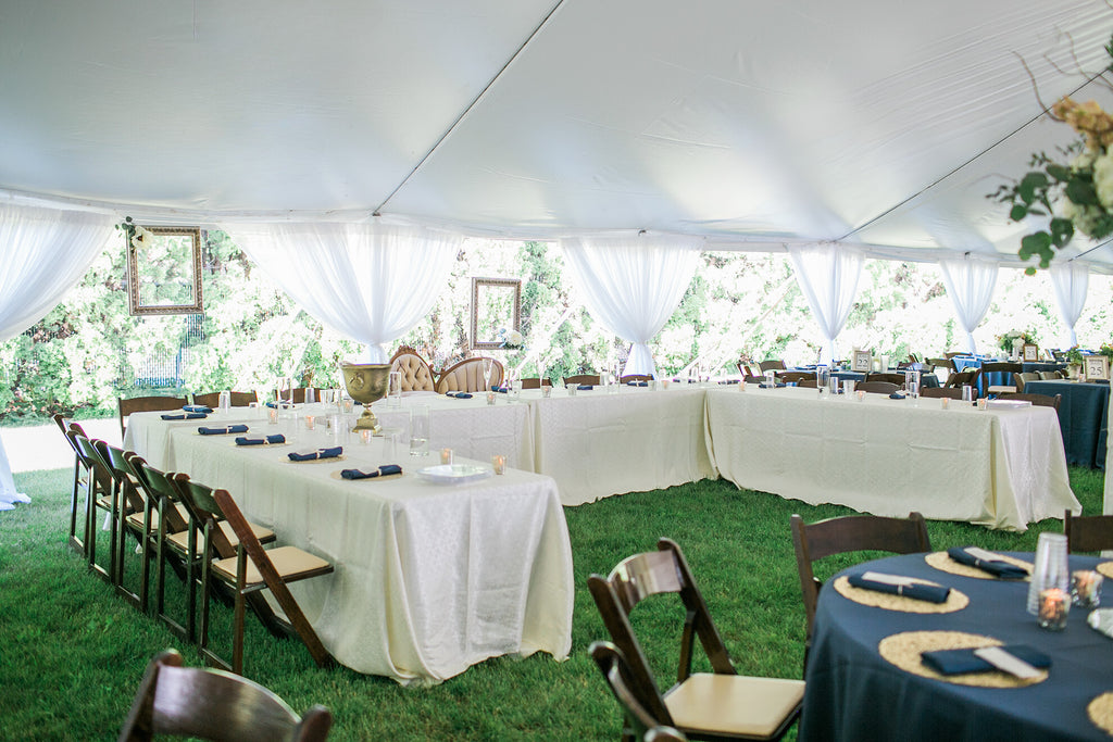 tent with tea lights