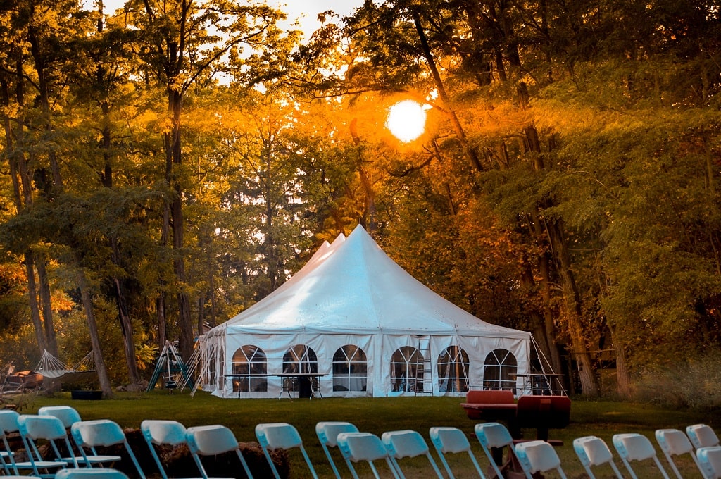 Fall Wedding Tent