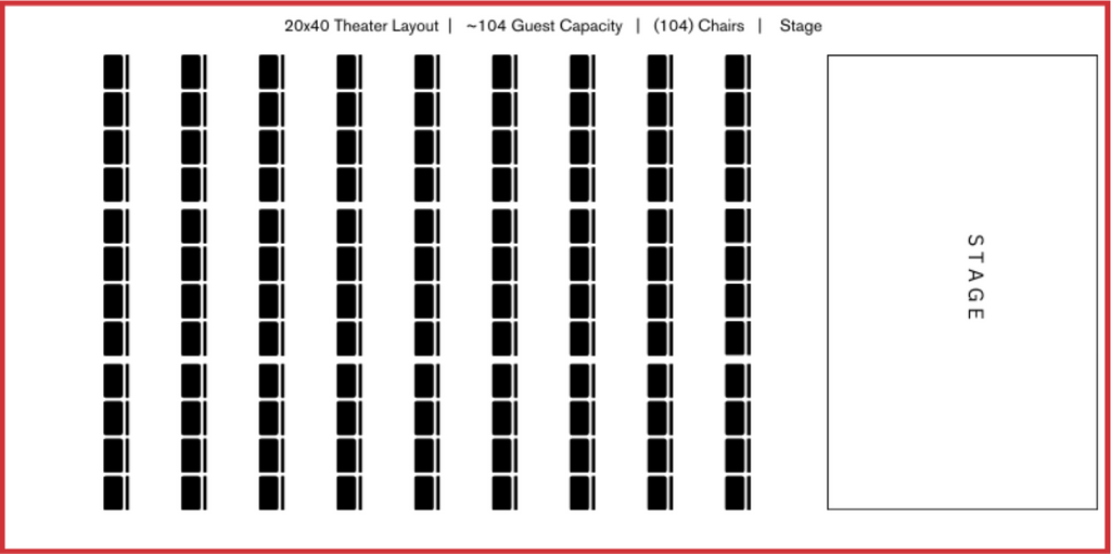 20x40 concert tent layout