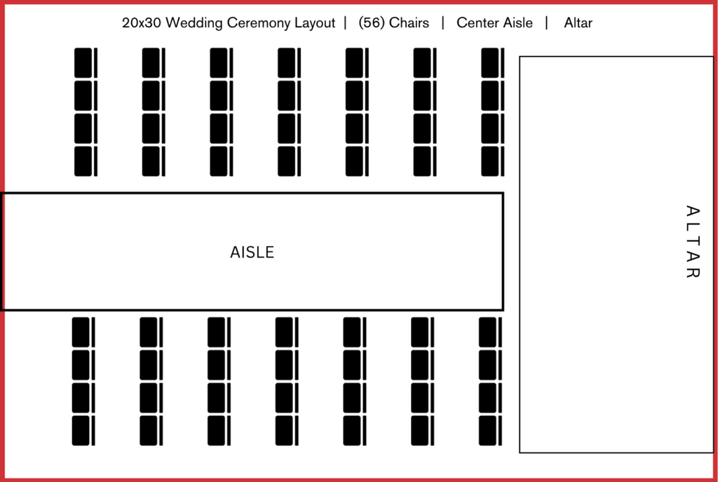 20x30 wedding tent layout