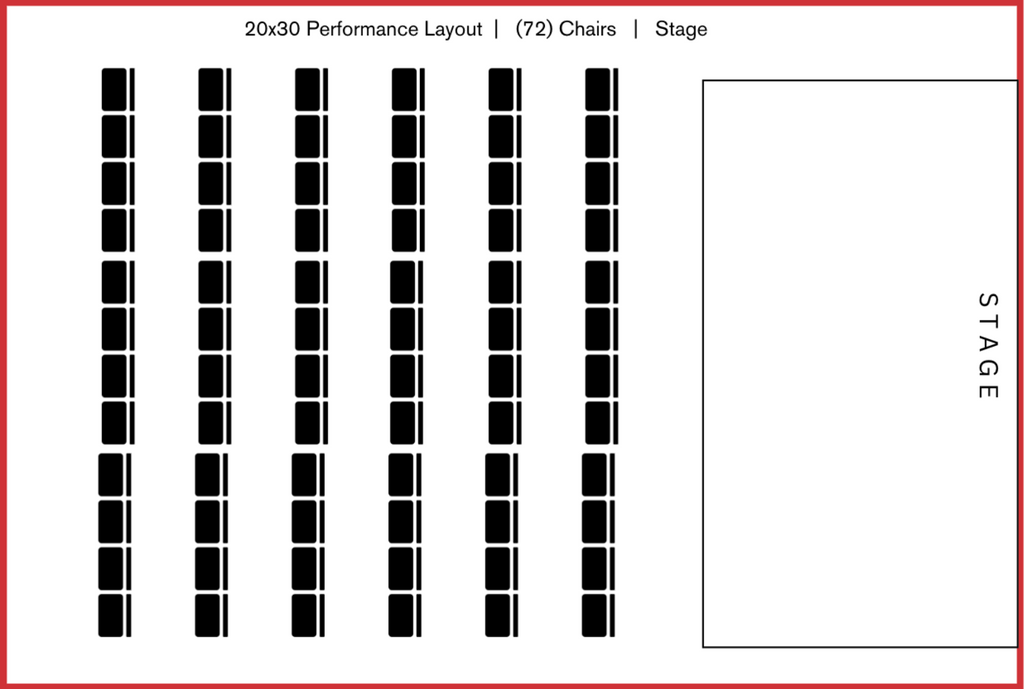 20x30 theater tent layout