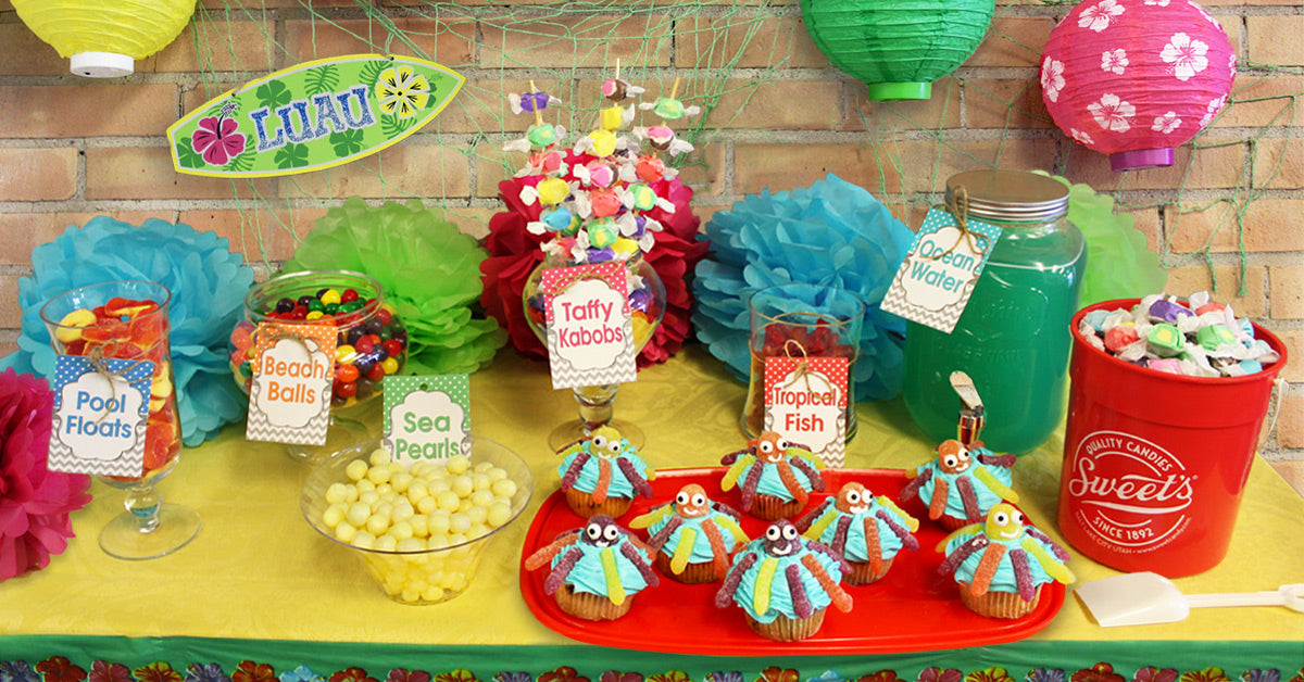Beach Party Candy Buffet Free Printable Labels Sweet