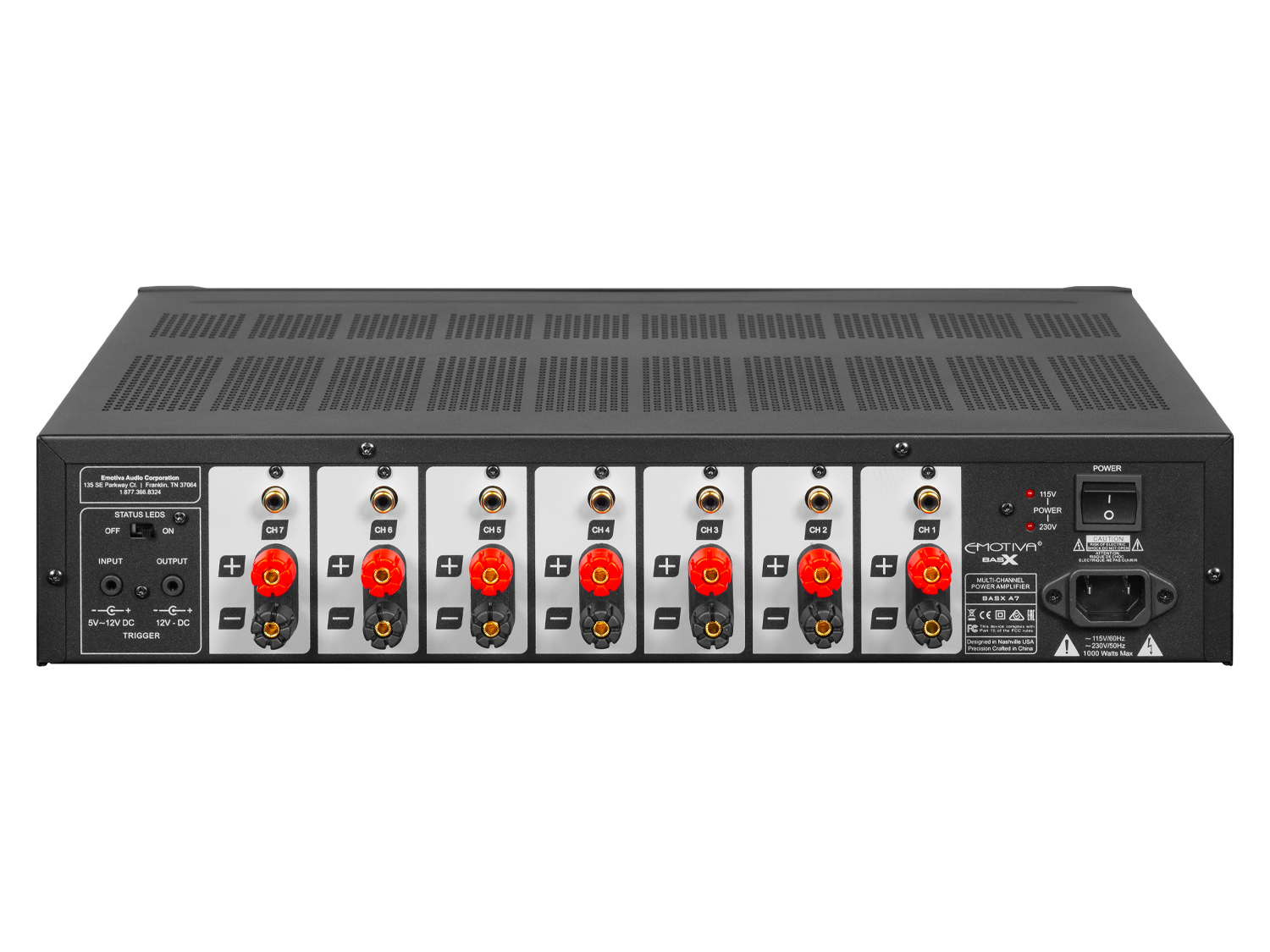 7 channel power amplifier