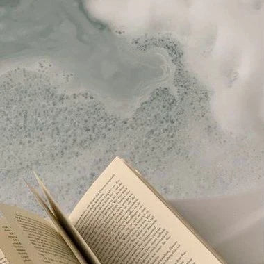reading in bubble bath