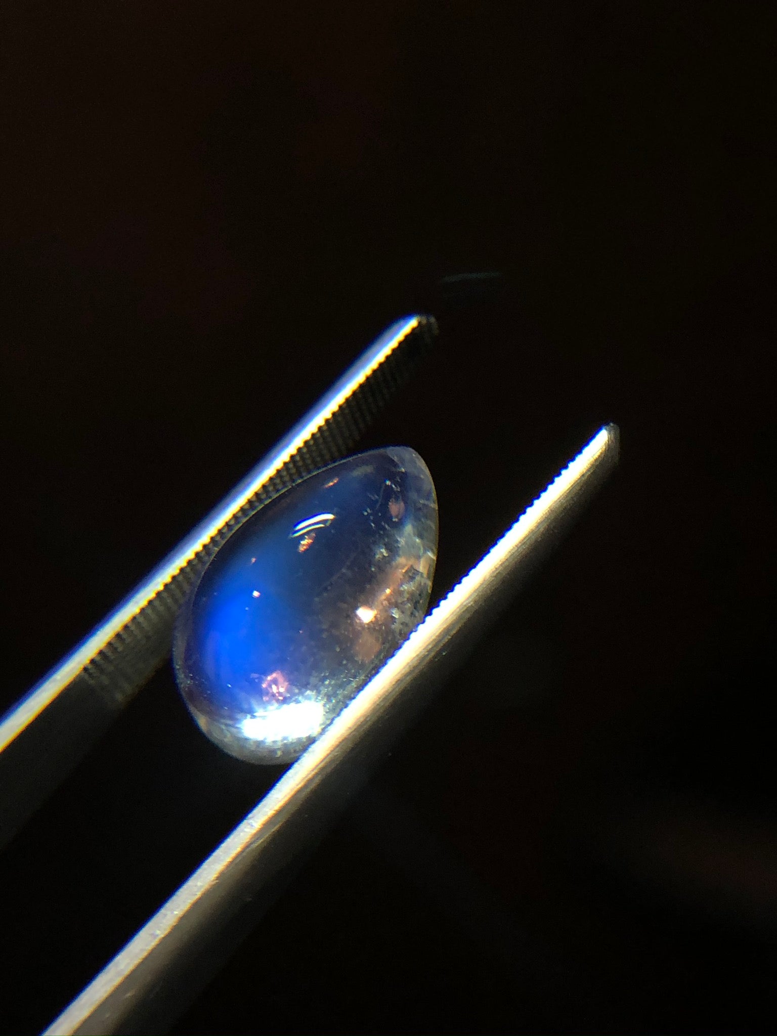 Teardrop Rainbow Moonstone Cabochon