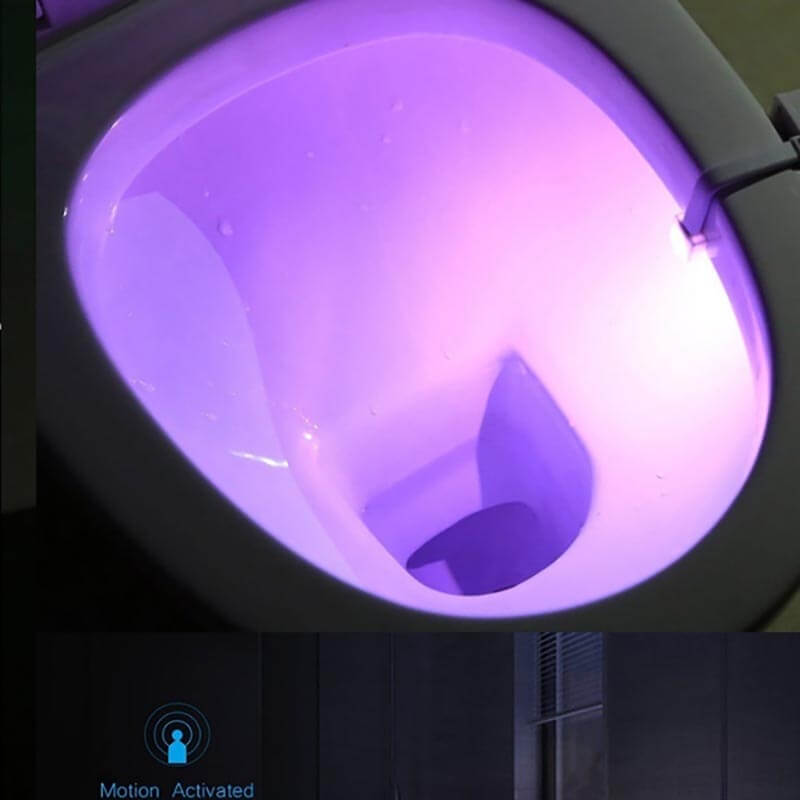 3-in-1 Toilet Bowl Night Light LED Anti-Mold UV Disinfecting & Air