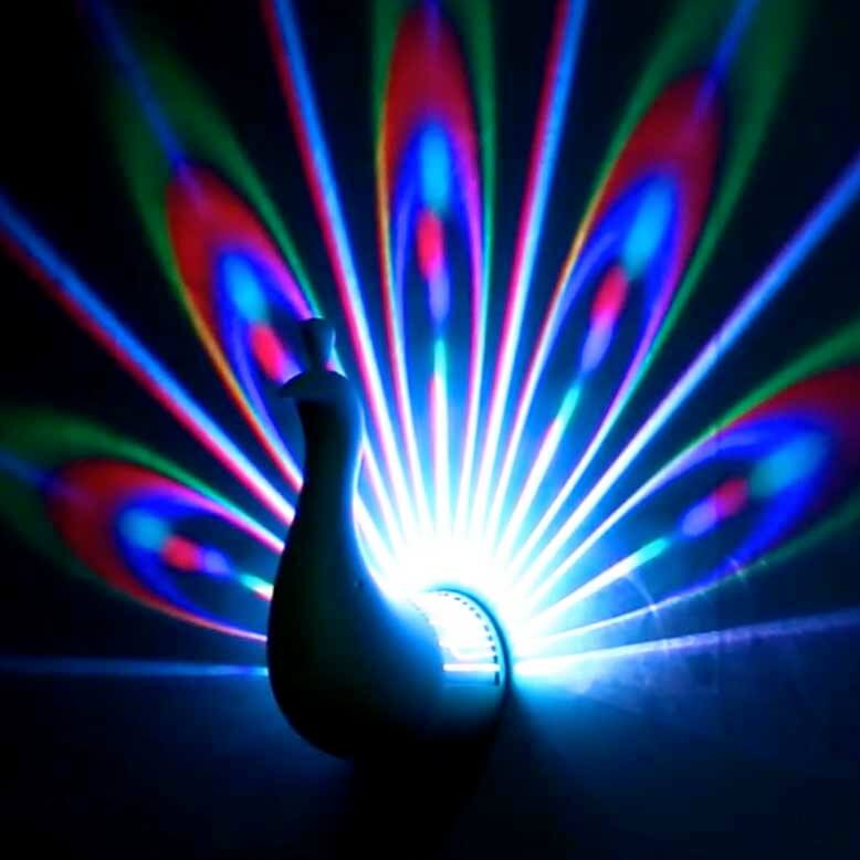 Lighting Ceiling Fans Projection Night Light Peacock Led Wall