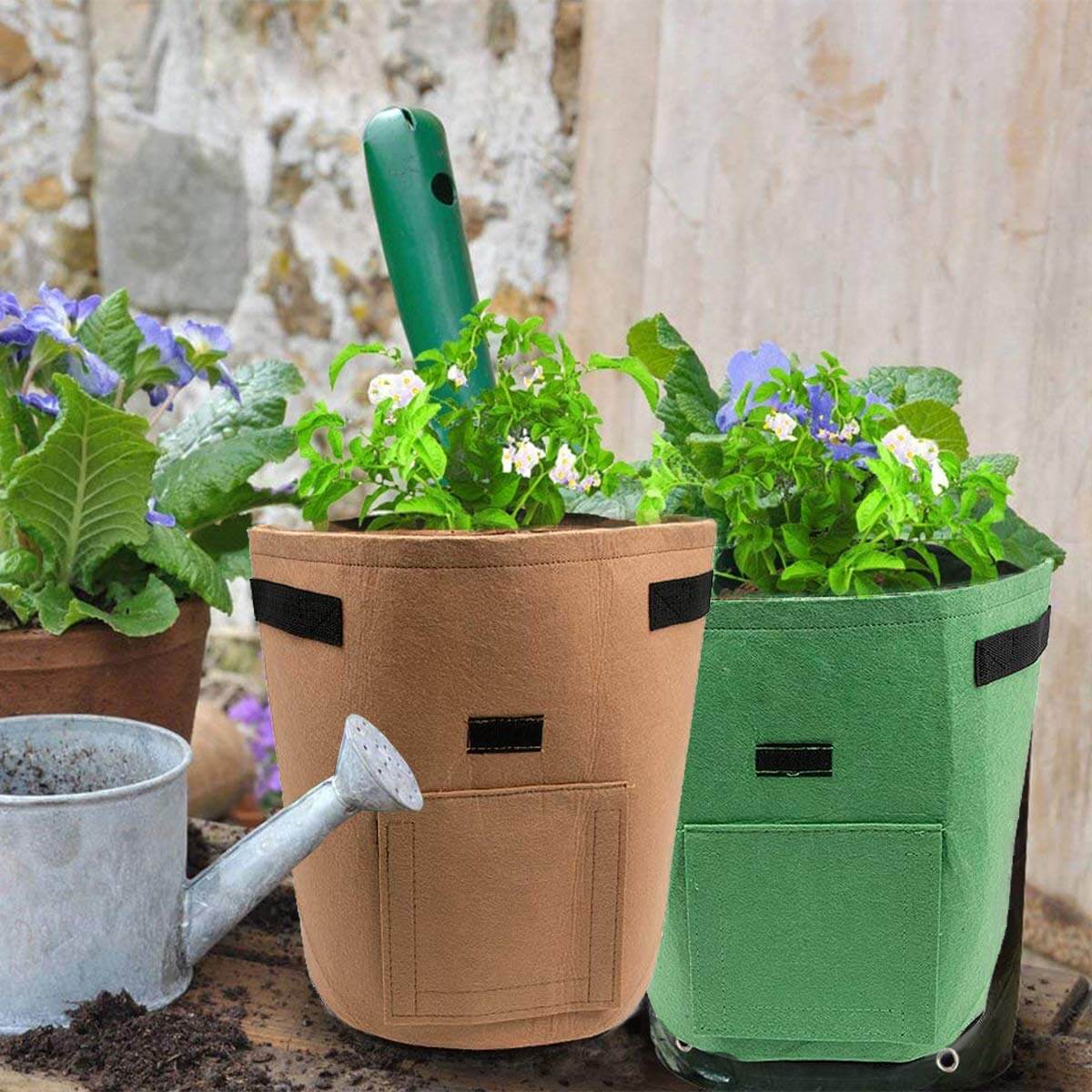 Vegetable Bag Planters : potato planter