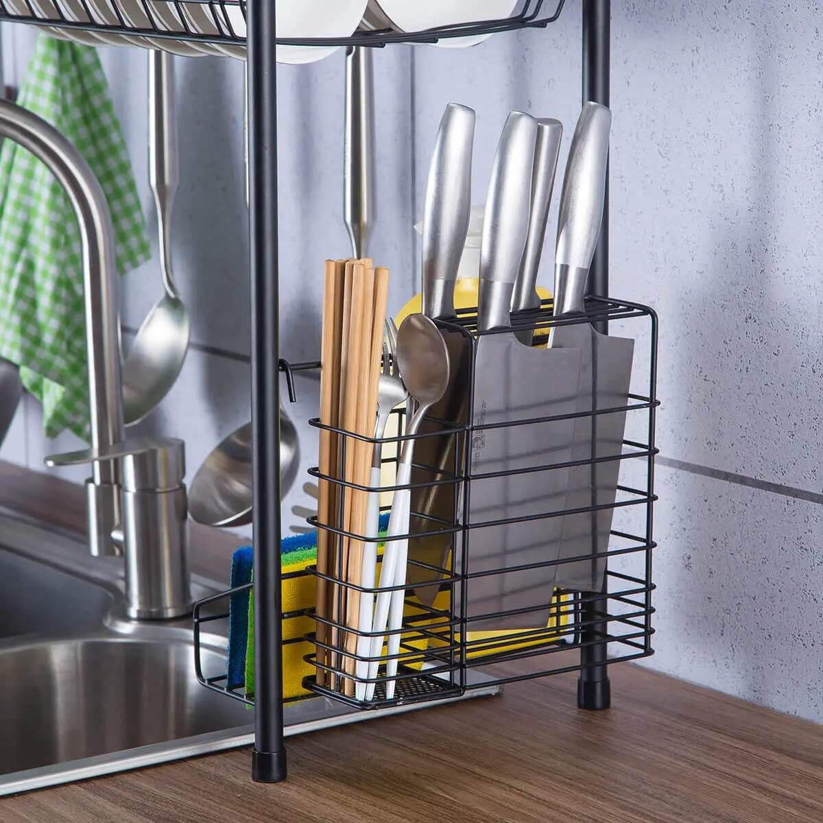 LuxRack™ Customizable Over Sink Dish Drying Rack Kitchen Holder (Upgraded  Design) – Simply Novelty