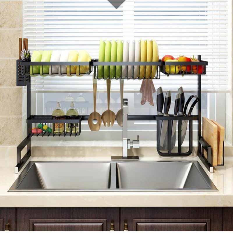 CUSTOM Dish Drying Rack In-cabinet Over Sink. Static Dish Rack 