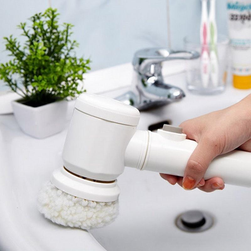5-in-1 Electric Cleaning Brush Multifunctional Handheld Cleaning Tool  Bathroom Kitchen Sink Bathtub Clean Brush