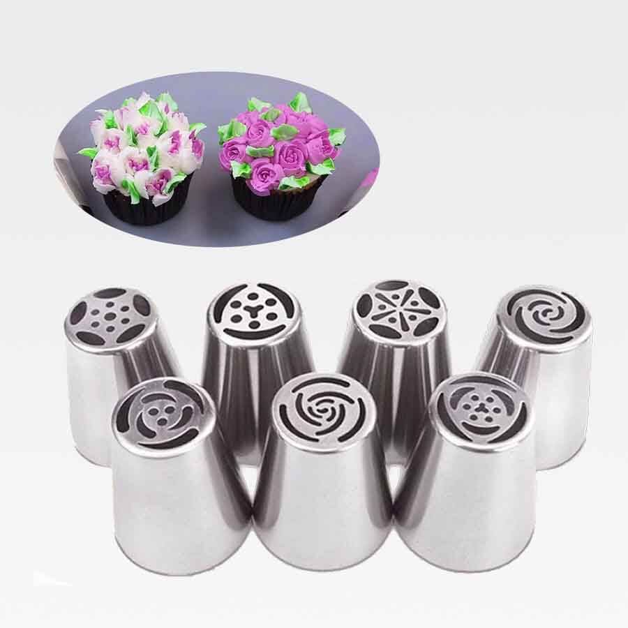 Flower Russian Icing Piping Tip Set Nozzles Cake Decorating Tools – Simply  Novelty