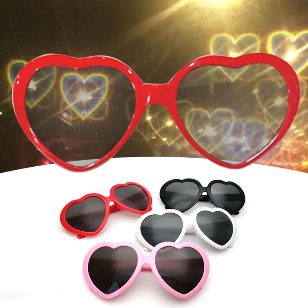diffraction glasses hearts