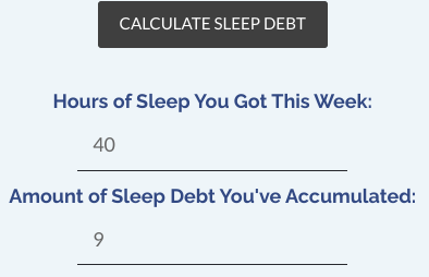 Sleep Debt Calculator