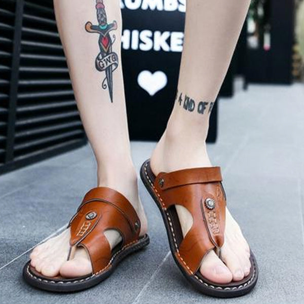 soft leather sandals mens