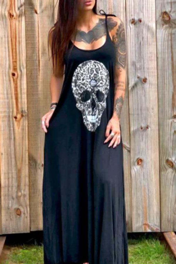 skull maxi dress