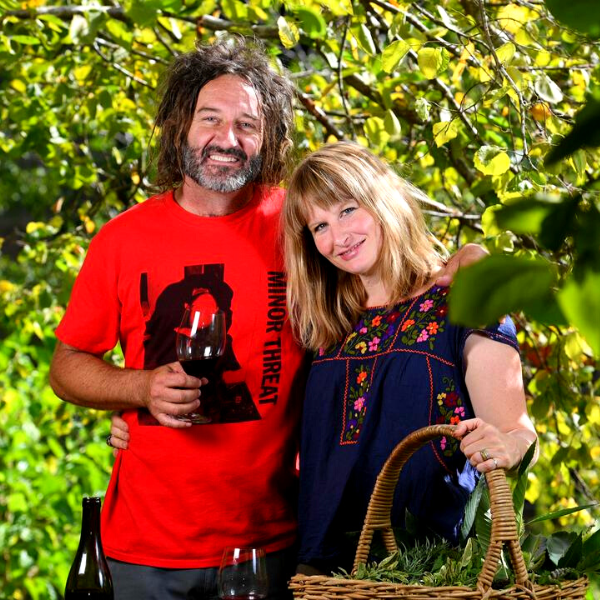 Taras and Amber Ochota together amongst some greenery