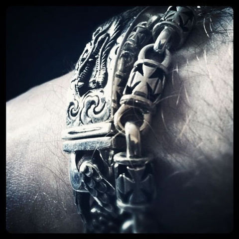 sterling silver dragon bracelet