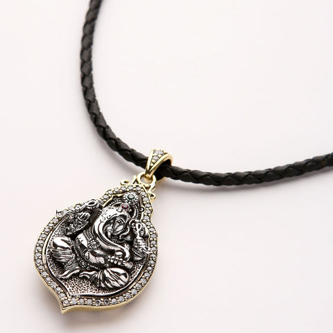 Sterling Silver Ganesh Pendant Necklace