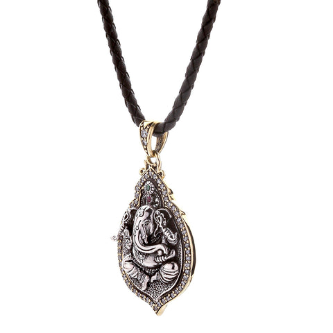 Sterling Silver Ganesh Pendant Necklace