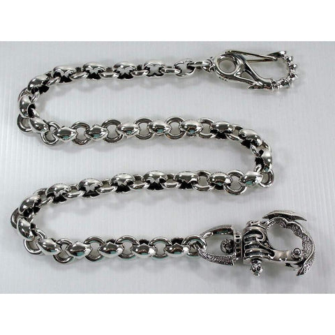 925 Sterling Silver Gothic Wallet Chain