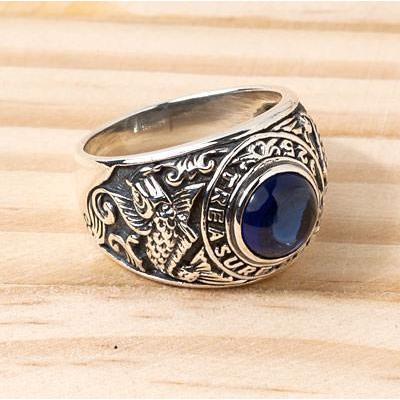 Koi Sapphire Mens Ring