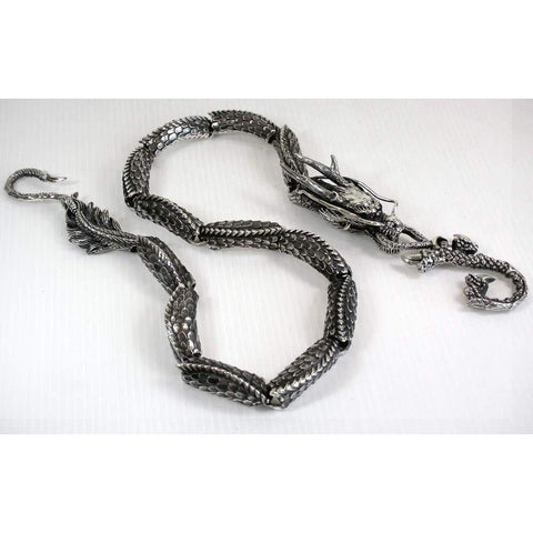 Sterling Silver Ruby Dragon Wallet Chain - dragon choker necklace silver ruby roblox