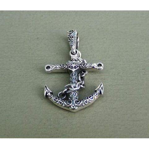 Sterling Silver Viking Anchor Pendant